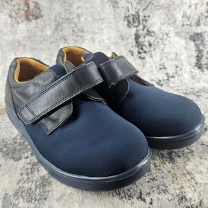 Dr Comfort Annie Shoes Women 7.5 Wide Blue Leather Hook Loop Diabetic Orthopedic